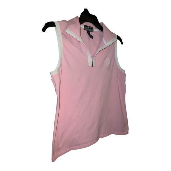 Ralph Lauren Light Pink Zip Tank Top - Picture 2 of 10